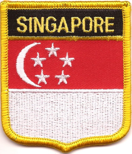 Singapore Flag Patch - Shield