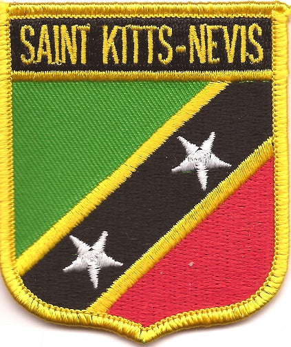 St. Kitts & Nevis Flag Patch - Shield