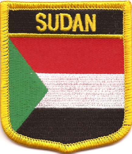 Sudan Flag Patch - Shield