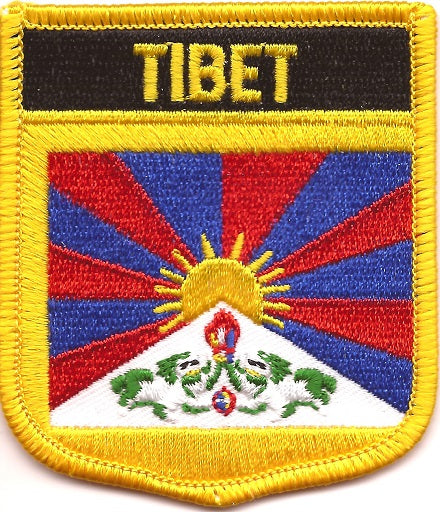 Tibet Flag Patch - Shield