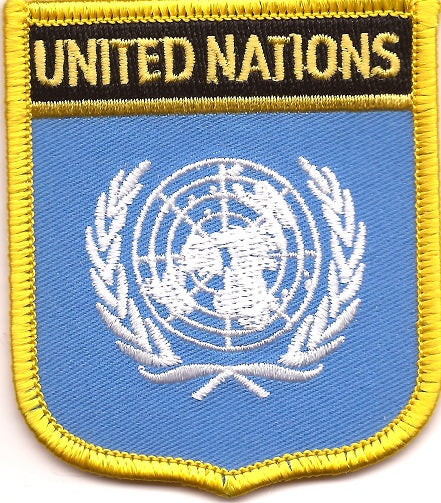 United Nations Flag Patch - Shield