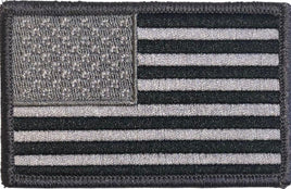 US Flag Patch<br>Subdued - Black/Silver - left hand
