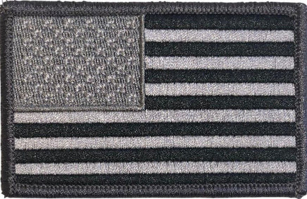 US Flag Patch Subdued - Black/Silver - left hand