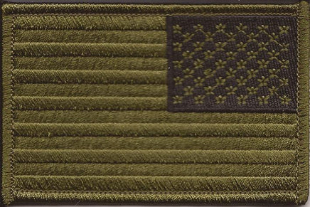 US Flag Patch Subdued Olive Drab - Right Hand