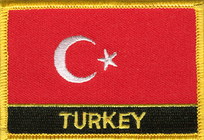 Turkey Flag Patch - Rectangle With Name