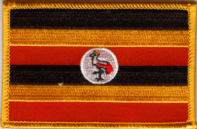 Uganda Flag Patch - Rectangle