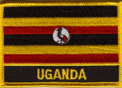 Uganda Flag Patch - Rectangle With Name