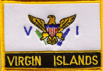 US Virgin Islands Flag Patch - Rectangle With Name