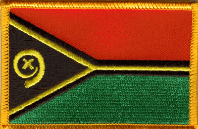 Vanuatu Flag Patch - Rectangle