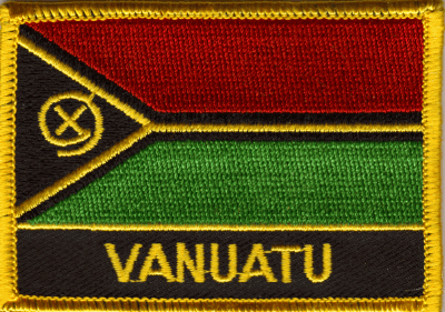 Vanuatu Flag Patch - Rectangle With Name