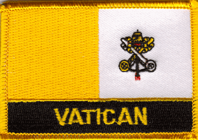 Vatican City Flag Patch - Rectangle With Name