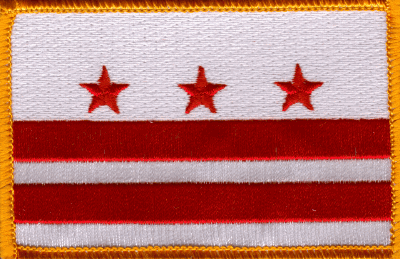Washington D. C. Flag Patch - Rectangle