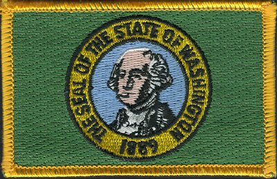 Washington State Flag Patch - Rectangle