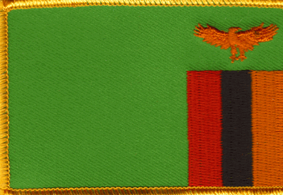 Zambia Flag Patch - Rectangle