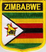 Zimbabwe Flag Patch - Shield