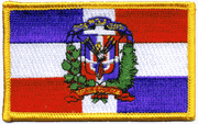 Dominican Republic Flag Patch - Rectangle