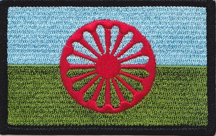 Gypsy (Romani People) Flag Patch - black border