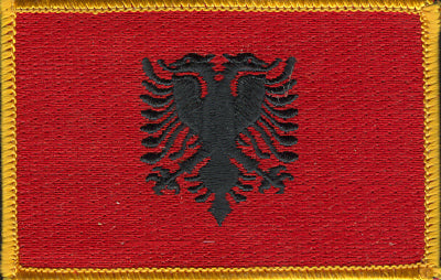 Albania Flag Patch - Rectangle