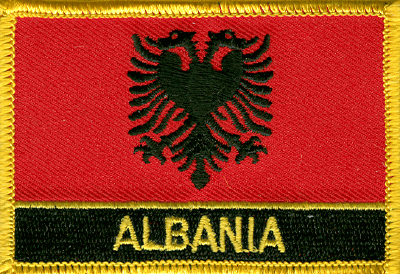 Albania Flag Patch - Rectangle With Name