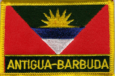 Antiqua & Barbuda Flag Patch - Rectangle With Name