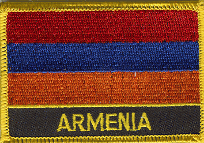 Armenia Flag Patch - Rectangle With Name