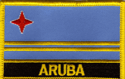 Aruba Flag Patch - Rectangle With Name