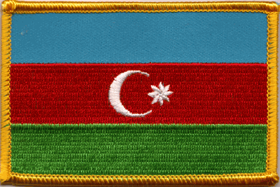 Azerbaijan Flag Patch - Rectangle