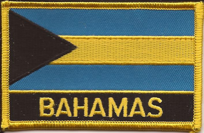 Bahamas Flag Patch - Rectangle With Name
