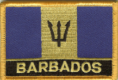Barbados Flag Patch - Rectangle With Name