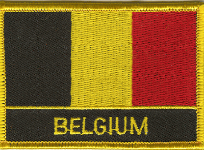 Belgium Flag Patch - Rectangle With Name