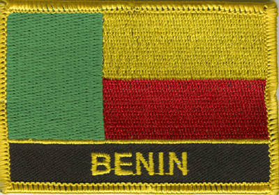 Benin Flag Patch - Rectange With Name