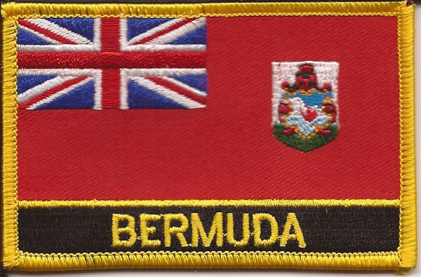 Bermuda Flag Patch - Rectangle With Name