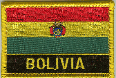 Bolivia Flag Patch - Rectangle With Name