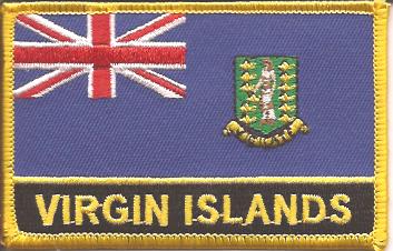 British Virgin Islands Flag Patch - Rectangle With Name