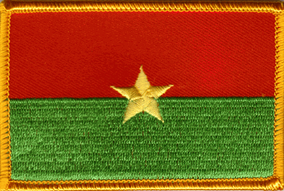 Burkina Faso Flag Patch - Rectangle