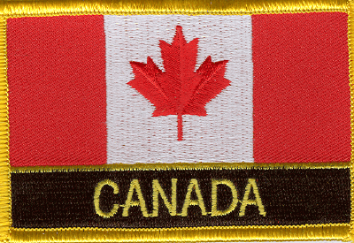 Canada Flag Patch - Rectangle With Name