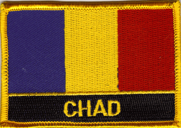 Chad Flag Patch - Rectangle With Name