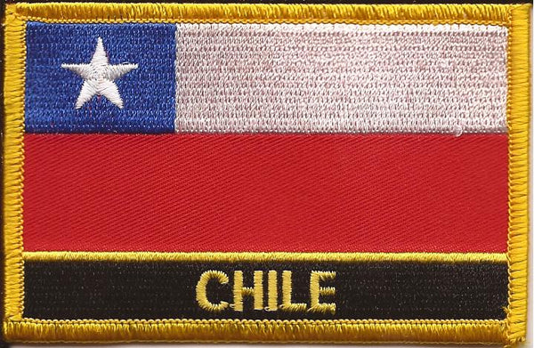 Chile Flag Patch - Rectangle With Name