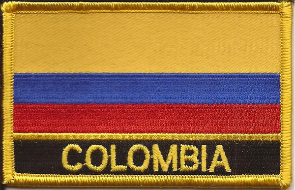Colombia Flag Patch - Rectangle With Name