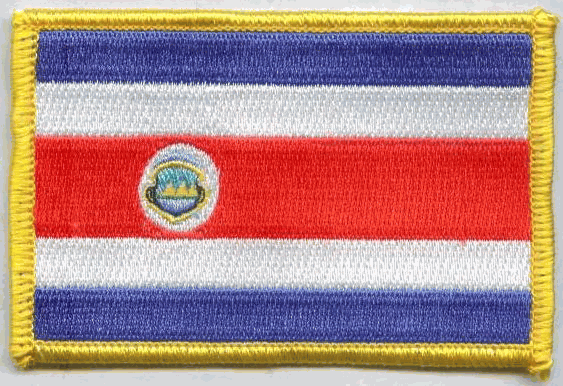 Costa Rica Flag Patch - Rectangle