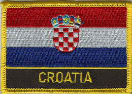 Croatia Flag Patch - Rectangle With Name
