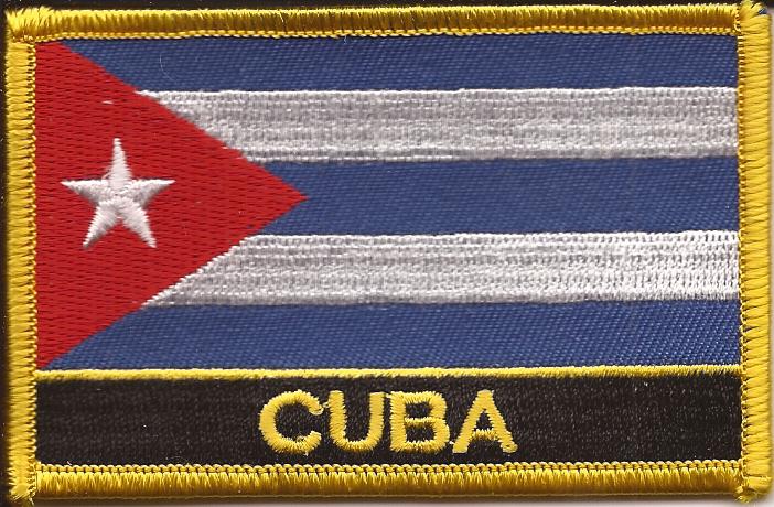 Cuba Flag Patch - Rectangle With Name