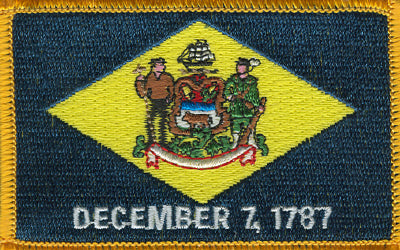 Delaware Flag Patch - Rectangle