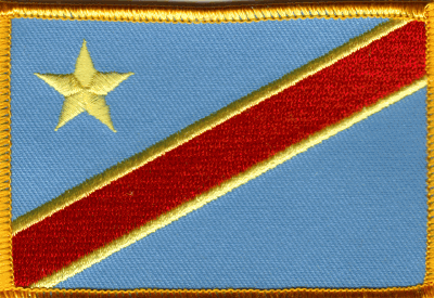 Democratic Republic of Congo Flag Patch - Rectangle