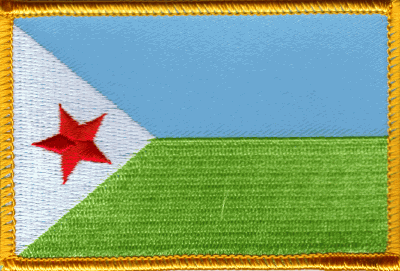 Djibouti Flag Patch - Rectangle