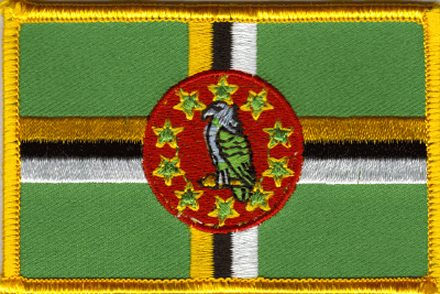 Dominica Flag Patch - Rectangle