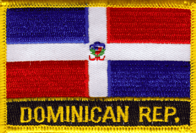 Dominican Republic Flag Patch - Rectangle With Name