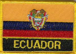 Ecuador Flag Patch - Rectangle With Name