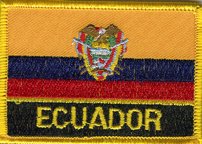 Ecuador Flag Patch - Rectangle With Name