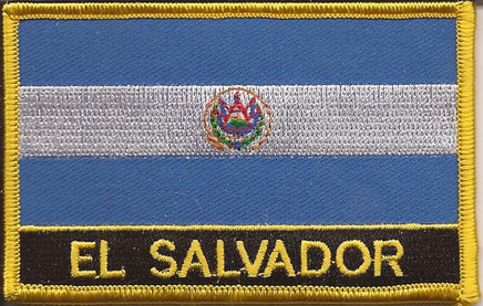 El Salvador Flag Patch - Rectangle With Name